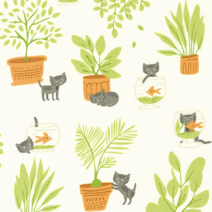 Multi-coloured Dogs and Cats Moda Fabric Moda Here Kitty Kitty - The Sewing Studio
