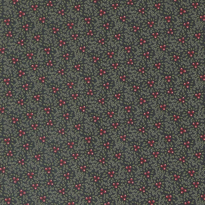 Moda Fabric Moda A Christmas Carol Berry Bunches Ebony 44356-16  - The Sewing Studio