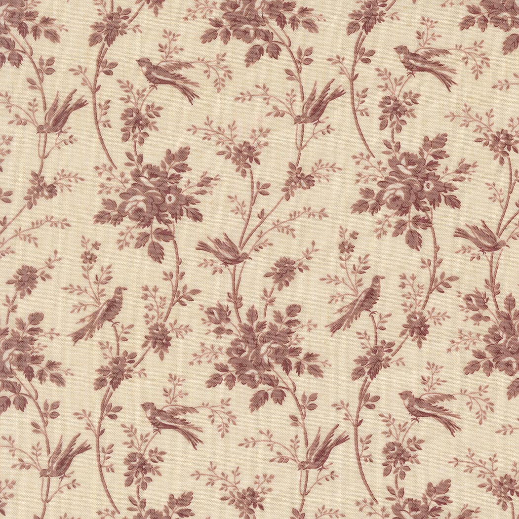 Purple Reproduction Moda Fabric Moda Fleur De Paris - The Sewing Studio
