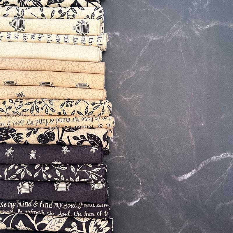 Moda Bloom And Grow Fabric Panel Black 7056-14 | Fabric Panels & Labels