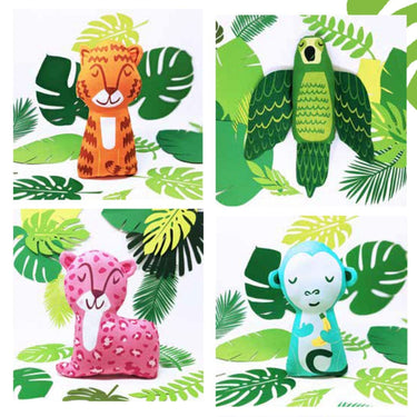 Moda Fabric Panels & Labels Moda Fabric Jungle Paradise Stuffed Animal Fabric Panel  - The Sewing Studio for sale UK - The Sewing Studio