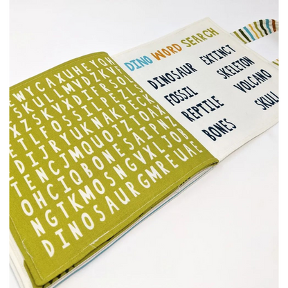 Moda Fabric Panels & Labels Moda Fabric Stomp Stomp Roar Activity Book Fabric Panel 20826 11  - The Sewing Studio