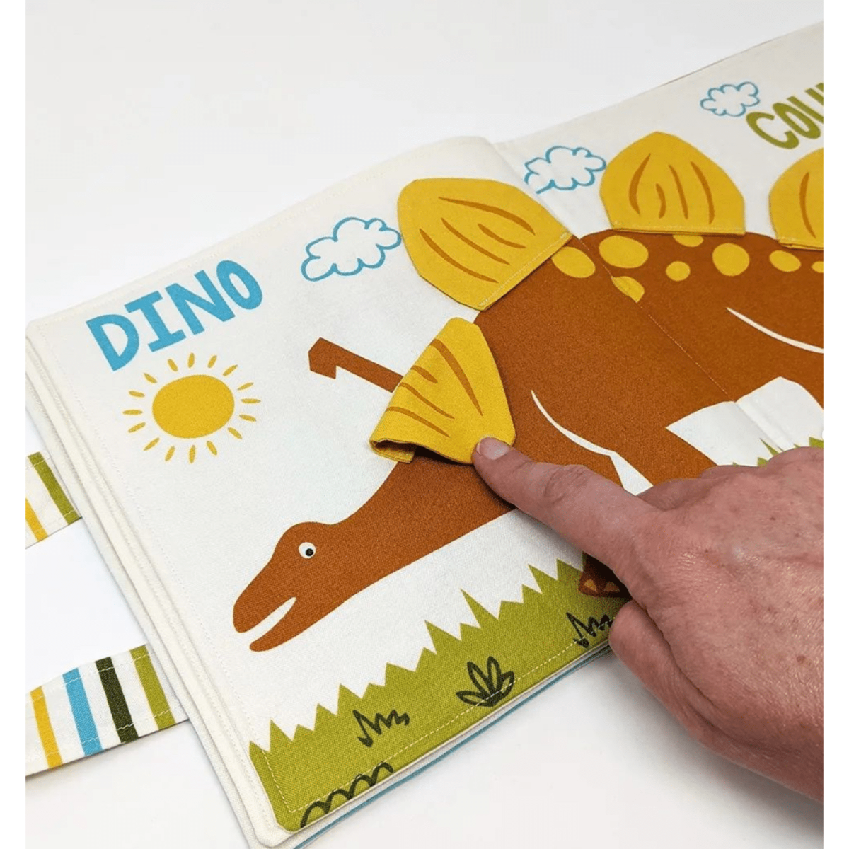 Moda Fabric Panels & Labels Moda Fabric Stomp Stomp Roar Activity Book Fabric Panel 20826 11  - The Sewing Studio