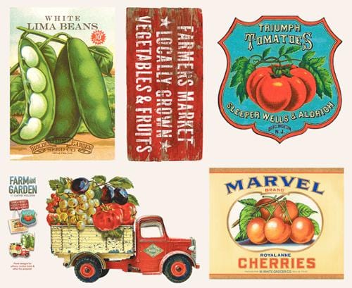 Moda Fabric Panels & Labels Moda Farm And Garden Panel 7482 11CV  - The Sewing Studio