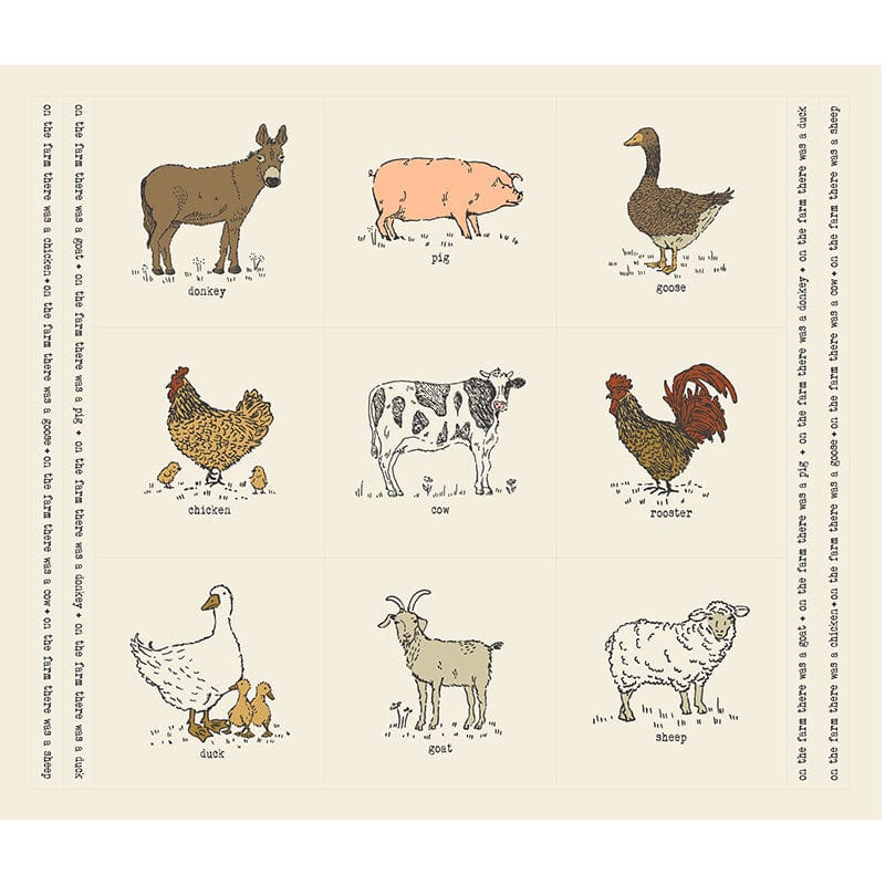 Moda Farmstead Cut And Sew Multi Colour Fabric Panel 20908-12 | Fabric ...