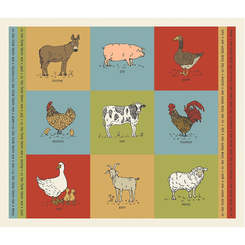 Moda Farmstead Cut And Sew Porcelain Fabric Panel 20908-11 | Fabric ...