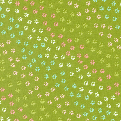 Green Dogs and Cats Moda Fabric Moda Here Kitty Kitty - The Sewing Studio