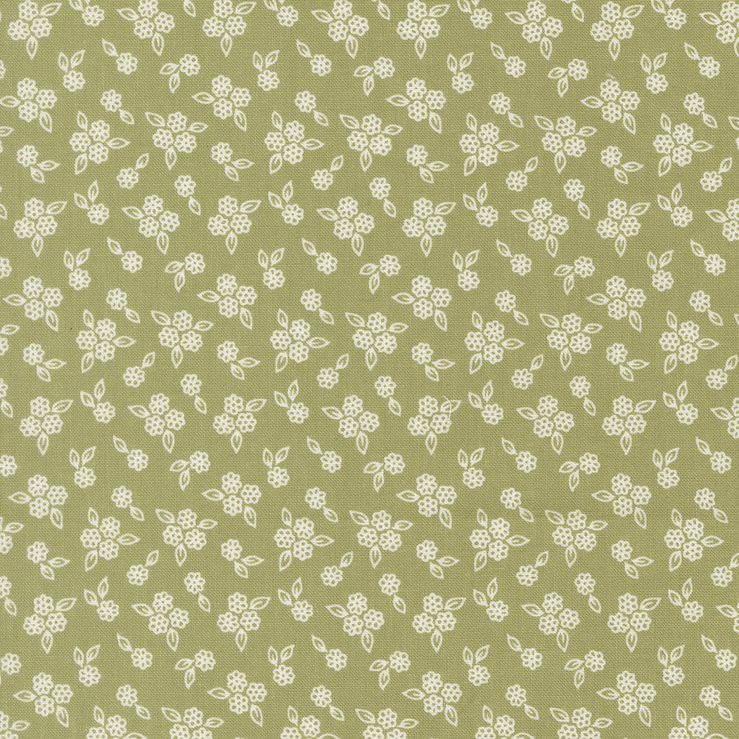 Green Floral Moda Fabric Moda Pastel Prairie - The Sewing Studio