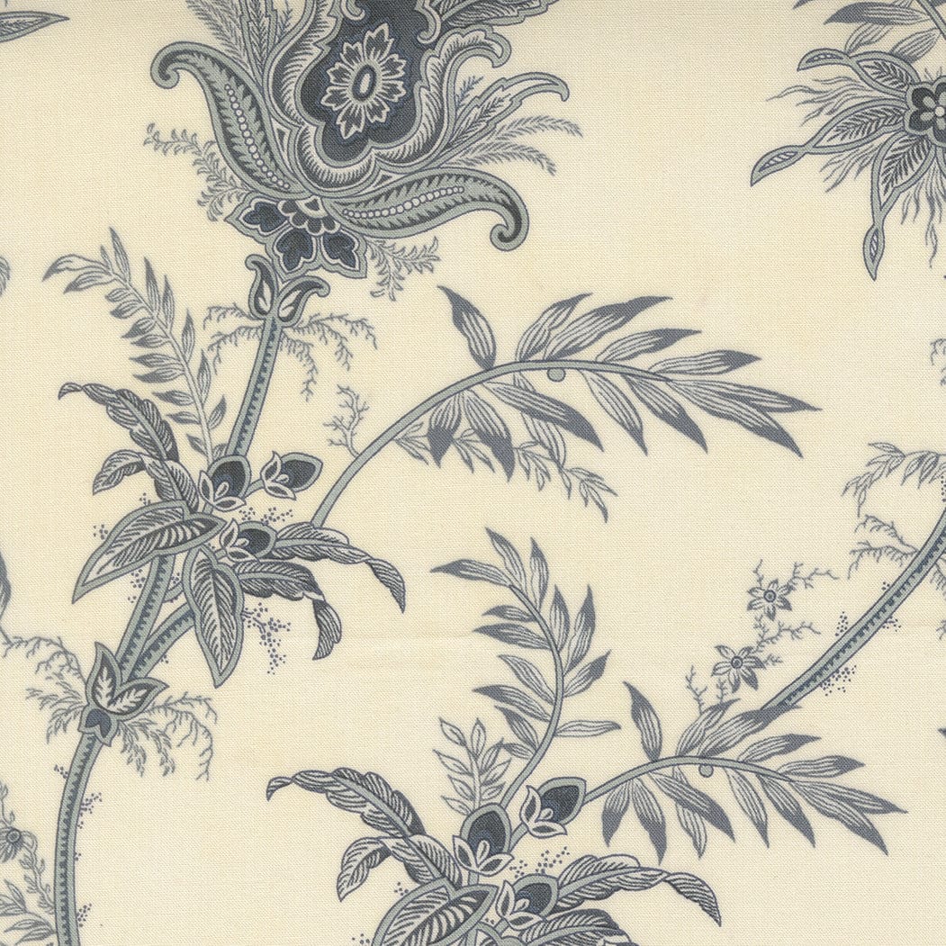 Creams and Naturals Floral Moda Fabric Moda Breathtaking Blues - The Sewing Studio