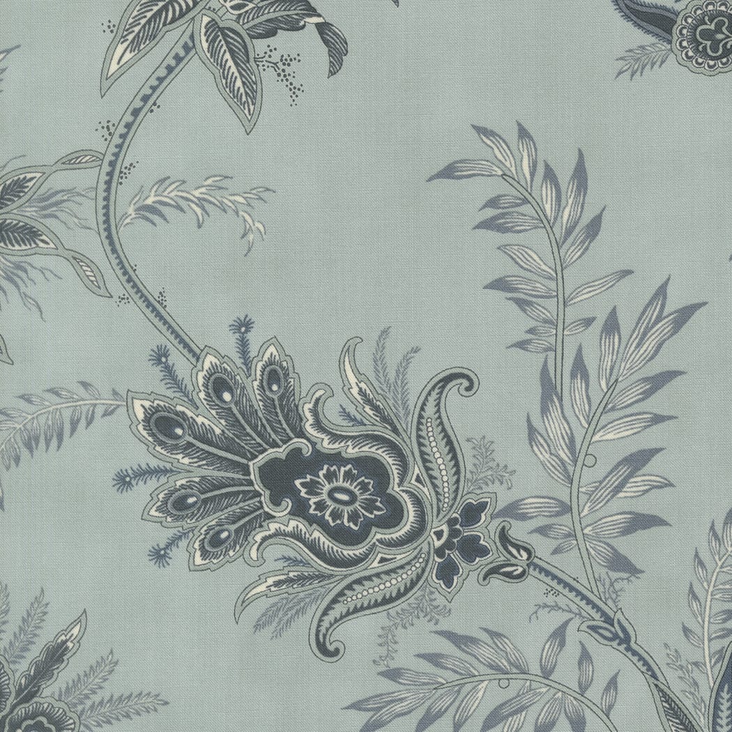 Blue Floral Moda Fabric Moda Breathtaking Blues - The Sewing Studio