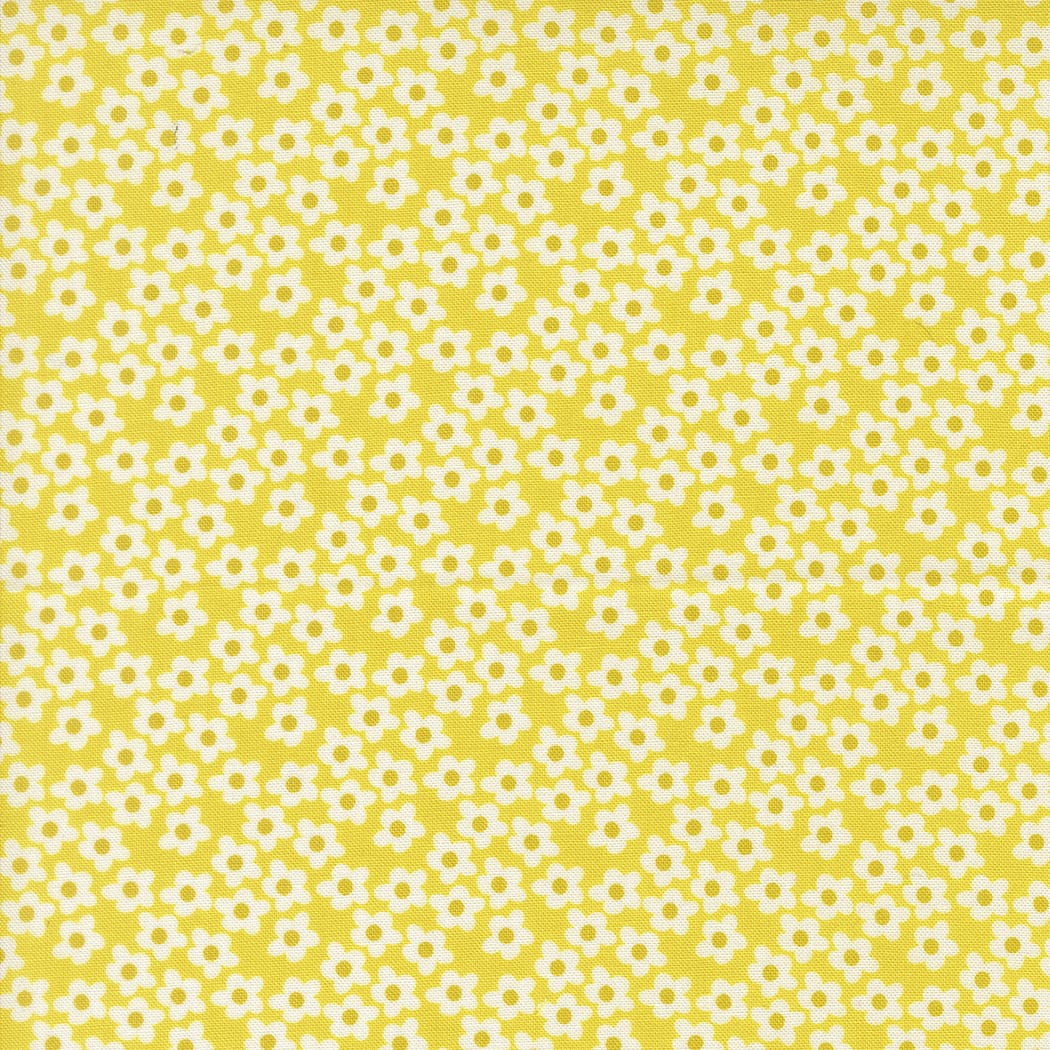 Yellow Floral Moda Fabric Moda Popcorn - The Sewing Studio