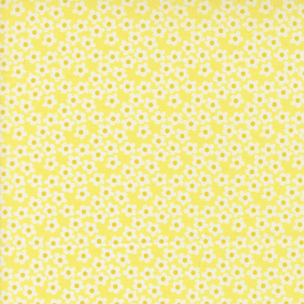 Yellow Floral Moda Fabric Moda Popcorn - The Sewing Studio