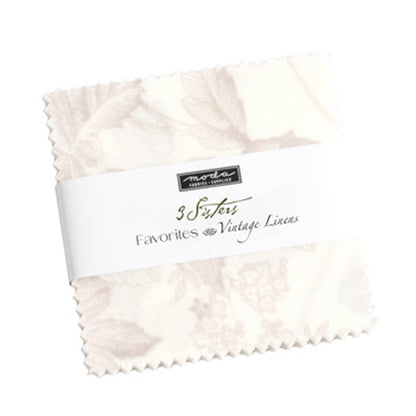 Moda Fabric Pre Cuts Moda 3 Sisters Favorites Vintage Linens Mini Charm 44360MC  - The Sewing Studio