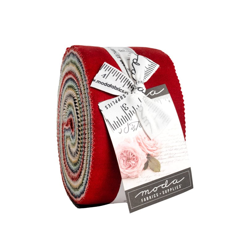 Moda Fabric Pre Cuts Moda 3 Sisters Solids Jelly Roll - The Sewing Studio