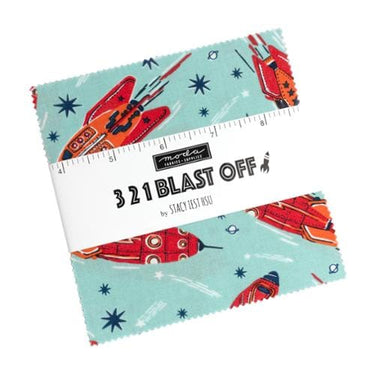 Moda Fabric Pre Cuts Moda 321 Blast Off Charm Pack  - The Sewing Studio for sale UK - The Sewing Studio