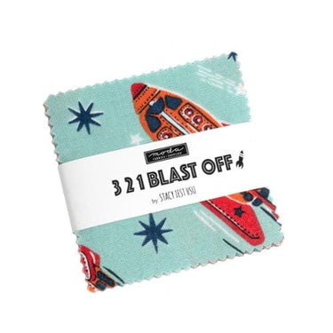 Moda Fabric Pre Cuts Moda 321 Blast Off Mini Charm  - The Sewing Studio for sale UK - The Sewing Studio