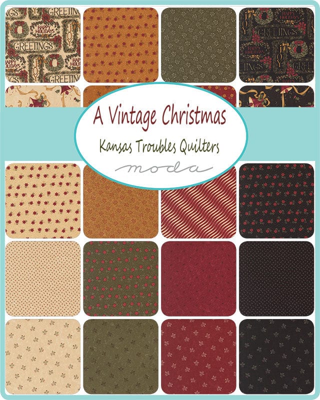 Moda Fabric Pre Cuts Moda A Vintage Christmas Layer Cake 9780LC  - The Sewing Studio