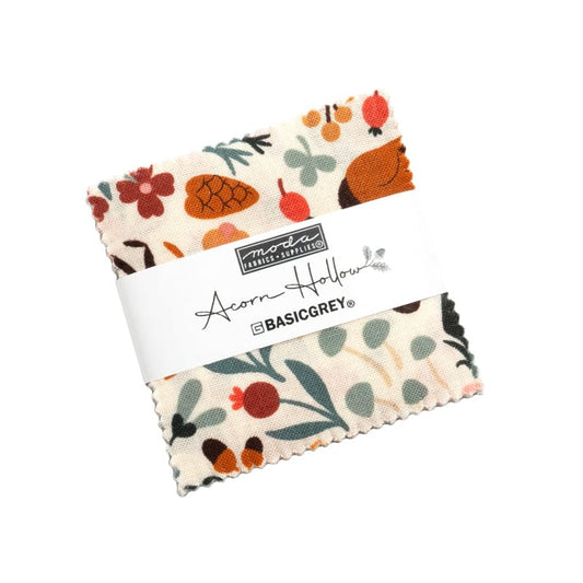 Moda Fabric Pre Cuts Moda Acorn Hollow Mini Charm Pack 30760MC - The Sewing Studio