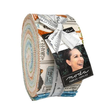 Moda Fabric Pre Cuts Moda Animal Park Fun Jelly Roll  - The Sewing Studio for sale UK - The Sewing Studio