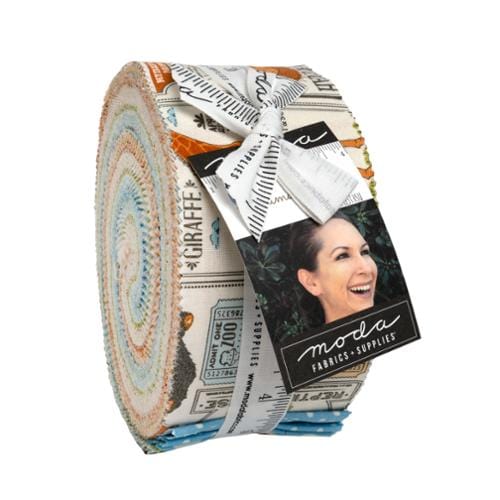 Moda Fabric Pre Cuts Moda Animal Park Fun Jelly Roll  - The Sewing Studio