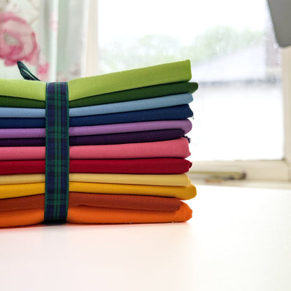Moda Fabric Pre Cuts Moda Bella Solids 12 Piece Colour Wheel Fat Quarter Bundle - The Sewing Studio