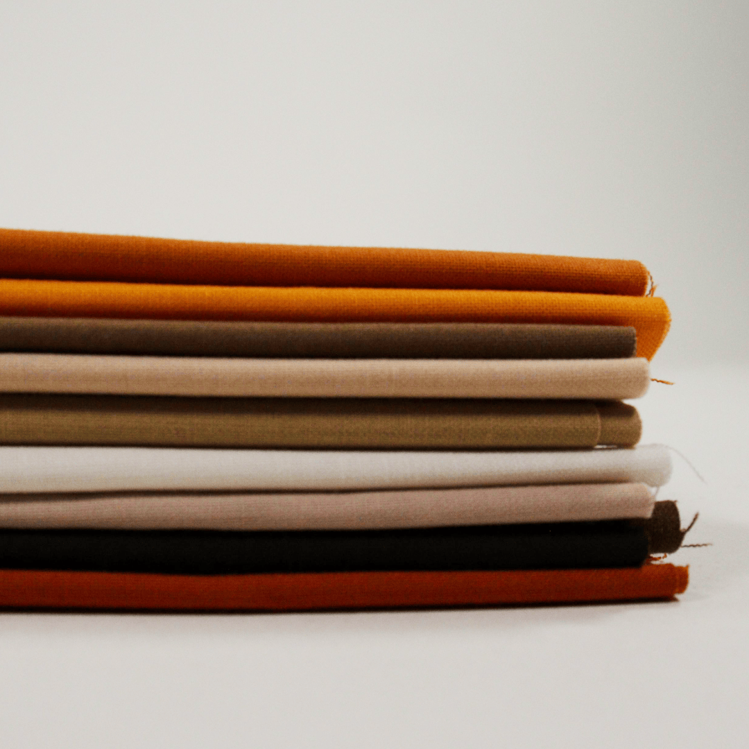 Moda Fabric Pre Cuts Moda Bella Solids Honeycomb Latte 10 Piece Fat Quarter Bundle - The Sewing Studio