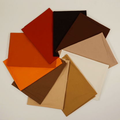 Moda Fabric Pre Cuts Moda Bella Solids Honeycomb Latte 10 Piece Fat Quarter Bundle - The Sewing Studio