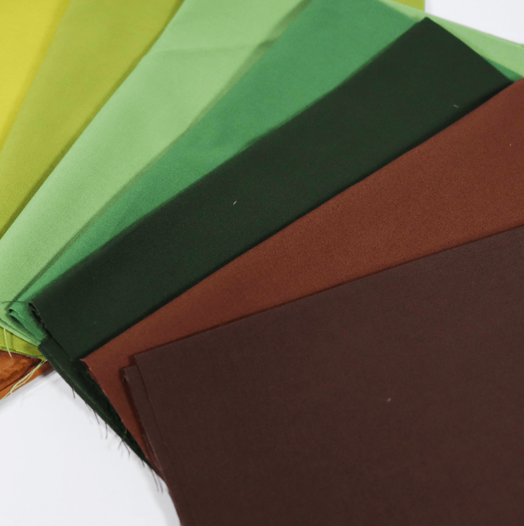 Moda Fabric Pre Cuts Moda Bella Solids Koos/Woodland 10 Piece Fat Quarter Bundle - The Sewing Studio