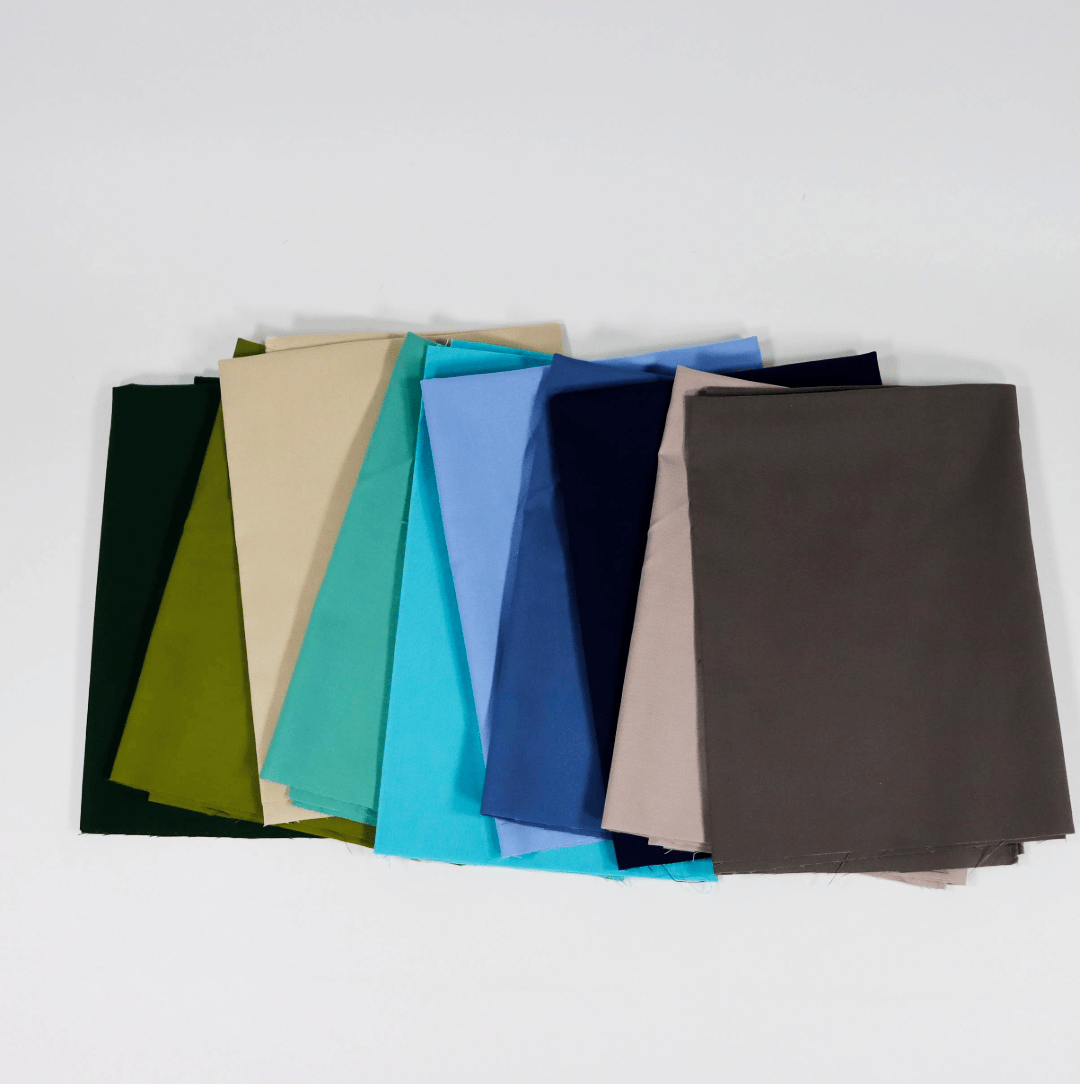 Moda Fabric Pre Cuts Moda Bella Solids Rockpool 10 Piece Fat Quarter Bundle - The Sewing Studio