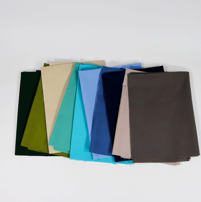 Moda Fabric Pre Cuts Moda Bella Solids Rockpool 10 Piece Fat Quarter Bundle - The Sewing Studio