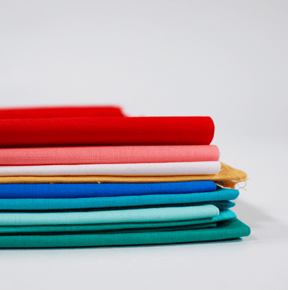 Moda Fabric Pre Cuts Moda Bella Solids St Ives Harbour 10 Piece Fat Quarter Bundle - The Sewing Studio