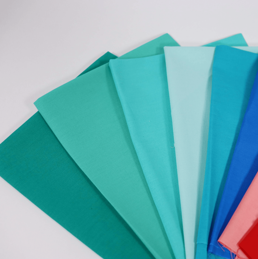Moda Fabric Pre Cuts Moda Bella Solids St Ives Harbour 10 Piece Fat Quarter Bundle - The Sewing Studio