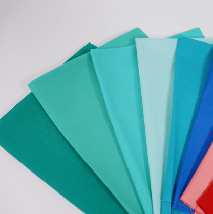Moda Fabric Pre Cuts Moda Bella Solids St Ives Harbour 10 Piece Fat Quarter Bundle - The Sewing Studio