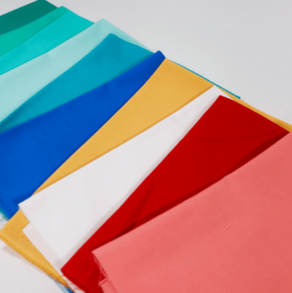 Moda Fabric Pre Cuts Moda Bella Solids St Ives Harbour 10 Piece Fat Quarter Bundle - The Sewing Studio