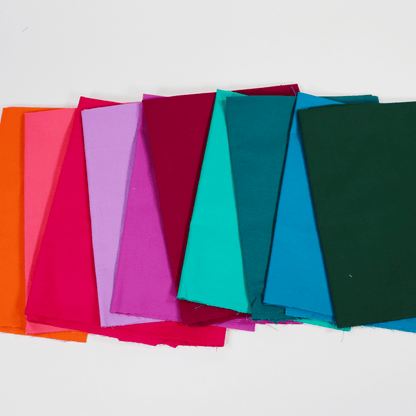 Moda Fabric Pre Cuts Moda Bella Solids Tropical Getaway 10 Piece Fat Quarter Bundle - The Sewing Studio