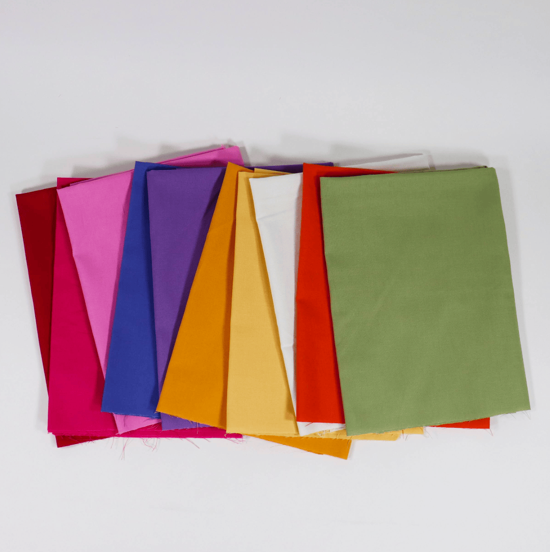 Moda Fabric Pre Cuts Moda Bella Solids Wildflower 10 Piece Fat Quarter Bundle - The Sewing Studio