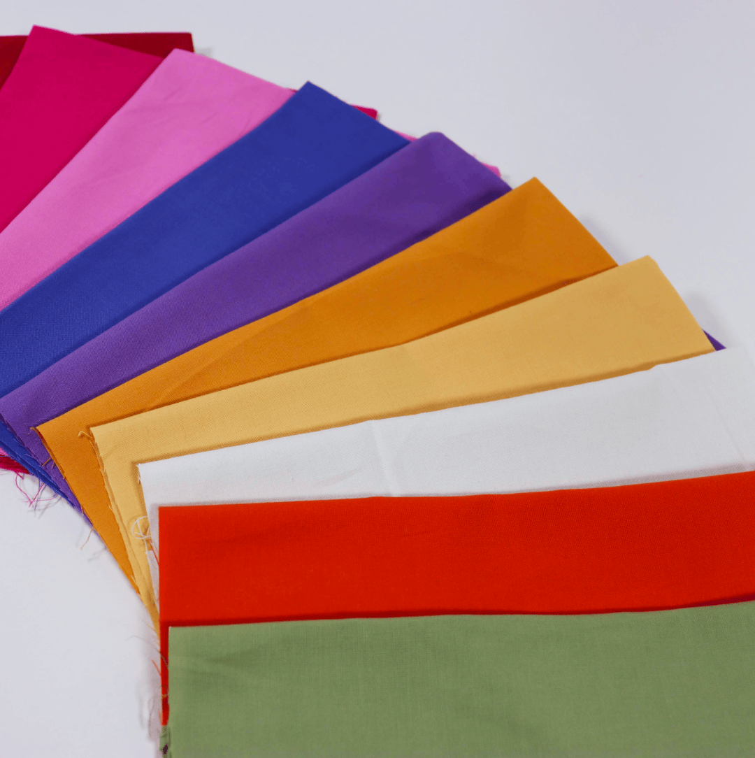 Moda Fabric Pre Cuts Moda Bella Solids Wildflower 10 Piece Fat Quarter Bundle - The Sewing Studio