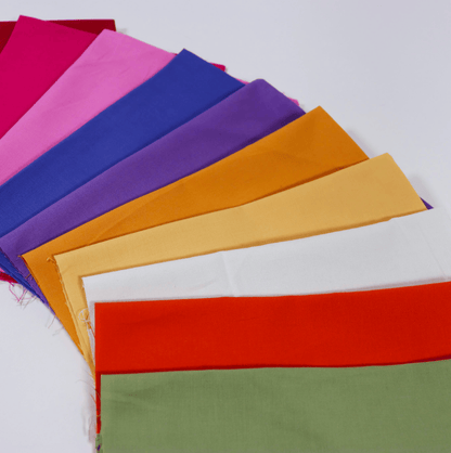 Moda Fabric Pre Cuts Moda Bella Solids Wildflower 10 Piece Fat Quarter Bundle - The Sewing Studio