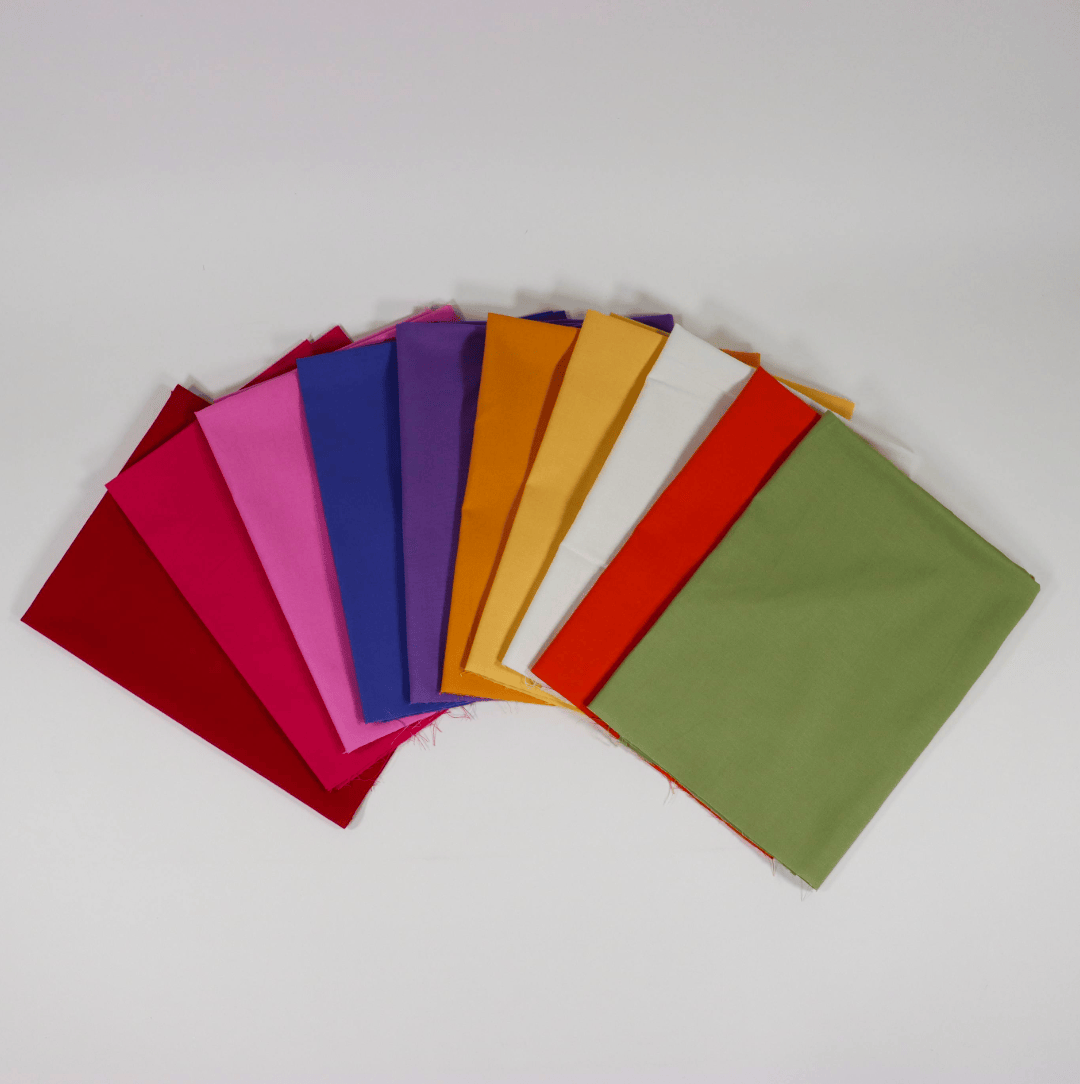 Moda Fabric Pre Cuts Moda Bella Solids Wildflower 10 Piece Fat Quarter Bundle - The Sewing Studio