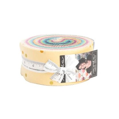 Multi-coloured Metallic, Blender Moda Fabric Pre Cuts Moda Best Of Ombre Confetti Metallic Jelly Roll 10807JRMB - The Sewing Studio