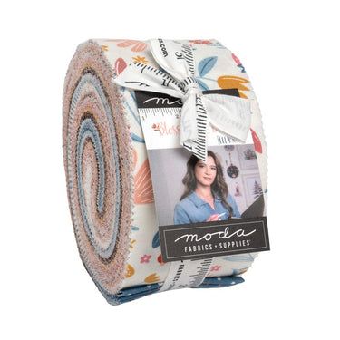 Moda Fabric Pre Cuts Moda Blossoms And Blooms Jelly Roll  - The Sewing Studio for sale UK - The Sewing Studio