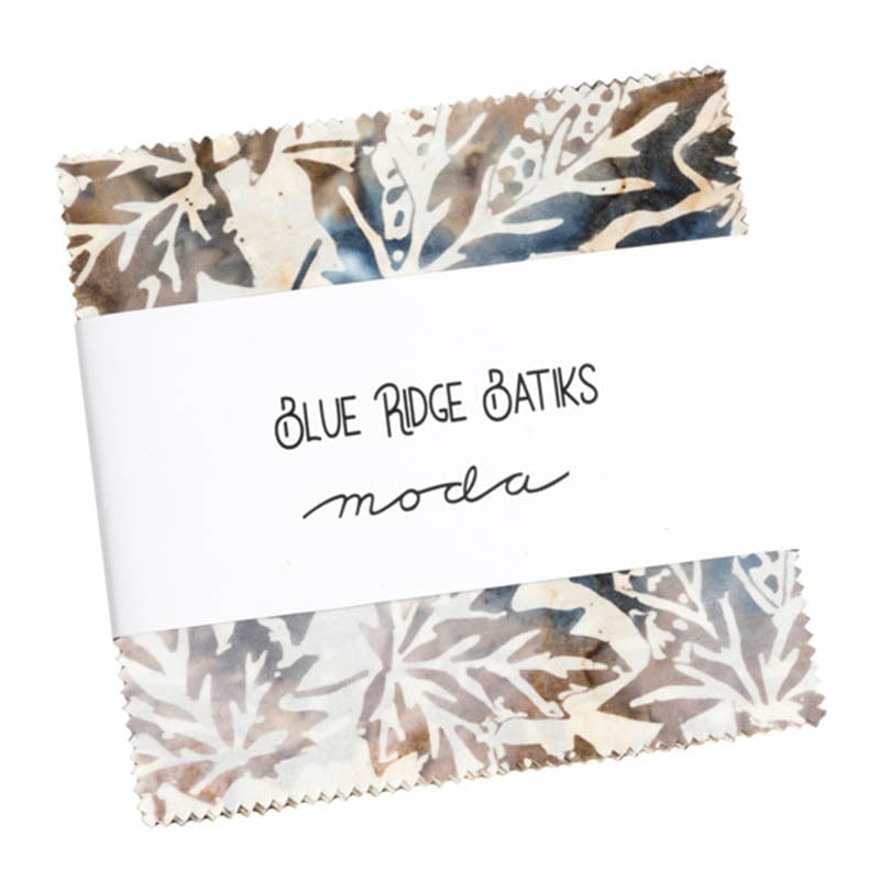 Multi-coloured Hand Dyed Moda Fabric Pre Cuts Moda Blue Ridge Batiks Charm Pack 4367PP - The Sewing Studio