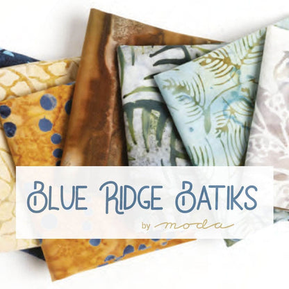 Multi-coloured Hand Dyed Moda Fabric Pre Cuts Moda Blue Ridge Batiks Charm Pack 4367PP - The Sewing Studio