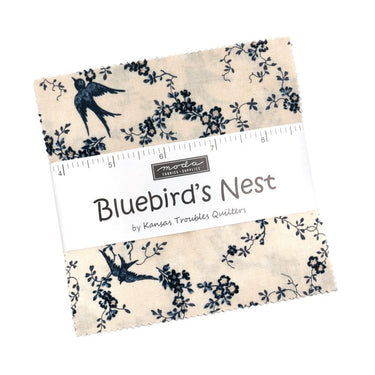Moda Fabric Pre Cuts Moda Bluebirds Nest Charm Pack  - The Sewing Studio for sale UK - The Sewing Studio