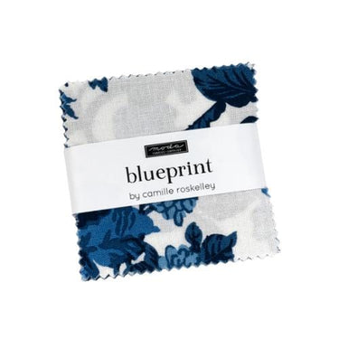 Moda Fabric Pre Cuts Moda Blueprint Mini Charm  - The Sewing Studio for sale UK - The Sewing Studio