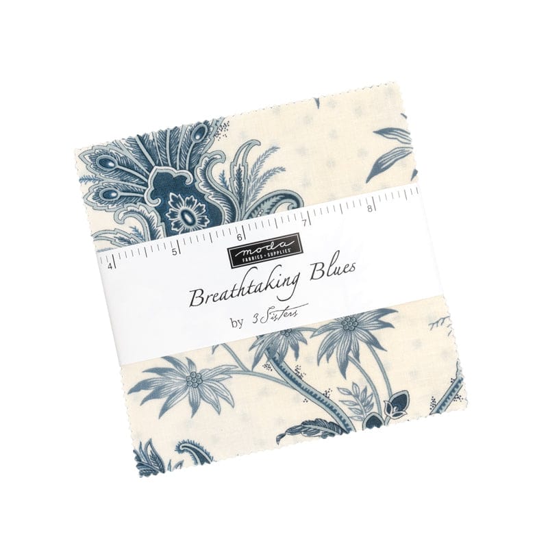 Moda Fabric Pre Cuts Moda Breathtaking Blues Charm Pack - The Sewing Studio