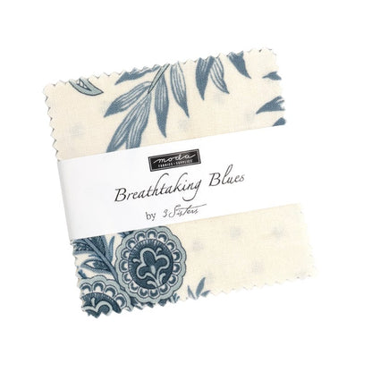 Moda Fabric Pre Cuts Moda Breathtaking Blues Mini Charm - The Sewing Studio