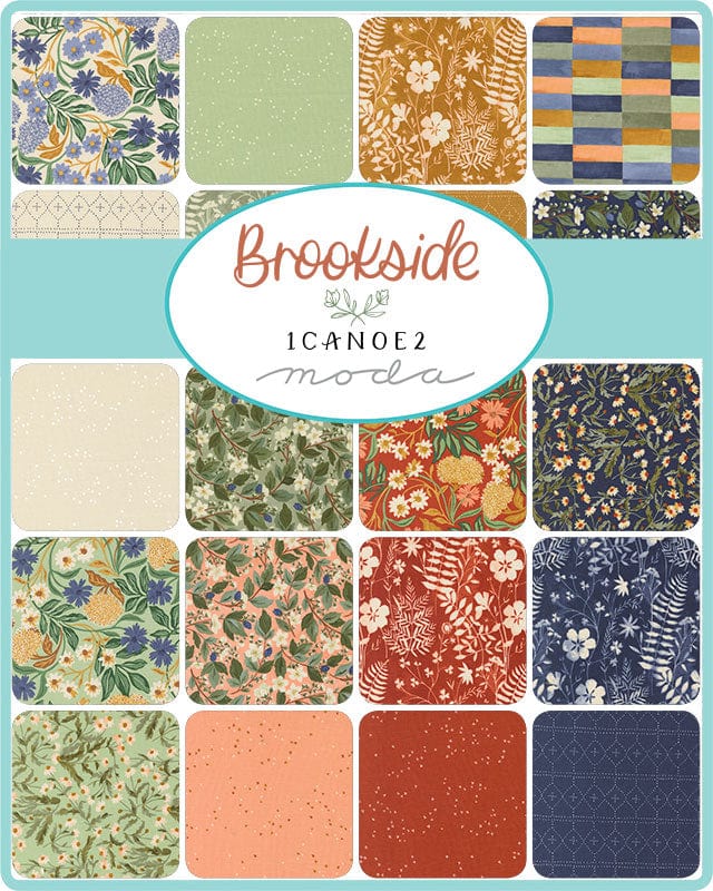 Moda Fabric Pre Cuts Moda Brookside Fat Quarter Bundle  - The Sewing Studio