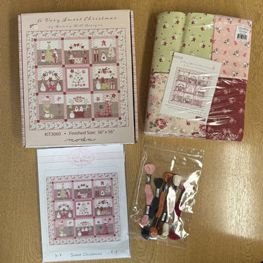 Moda Fabric Pre Cuts Moda Bunny Hill Designs A Very Sweet Christmas Quilt Kit  - The Sewing Studio for sale UK - The Sewing Studio