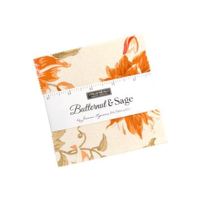 Moda Fabric Pre Cuts Moda Butternut and Sage Charm Pack - The Sewing Studio